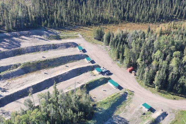 An arial view of the outdoor gun ranges in Hinton.