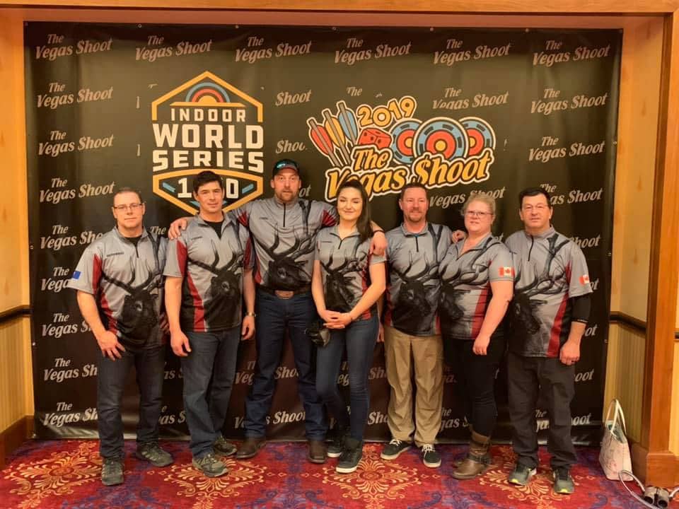 An archery team representing the Hinton Area in vegas.